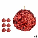 Set de Bolas de Navidad Krist+ 79545 Rojo Plástico Lentejuelas (8 Unidades)