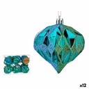 Set de Bolas de Navidad Krist+ 00897 Azul Plástico Diamante (12 Unidades)