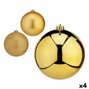 Set of Christmas balls Krist+ 00791 Golden Plastic Ø 15 cm (4 Units)