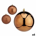 Set of Christmas balls Krist+ 00780 Brown Plastic (6 Units)