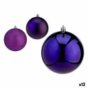 Set de Bolas de Navidad Krist+ 00775 Morado Plástico (12 Unidades)