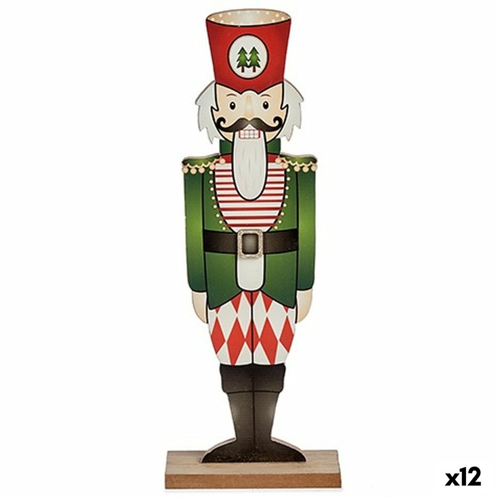 Nutcracker Krist+ 19XD35232 Black Red Green Wood 8 x 40 x 15 cm Nutcracker (12 Units)