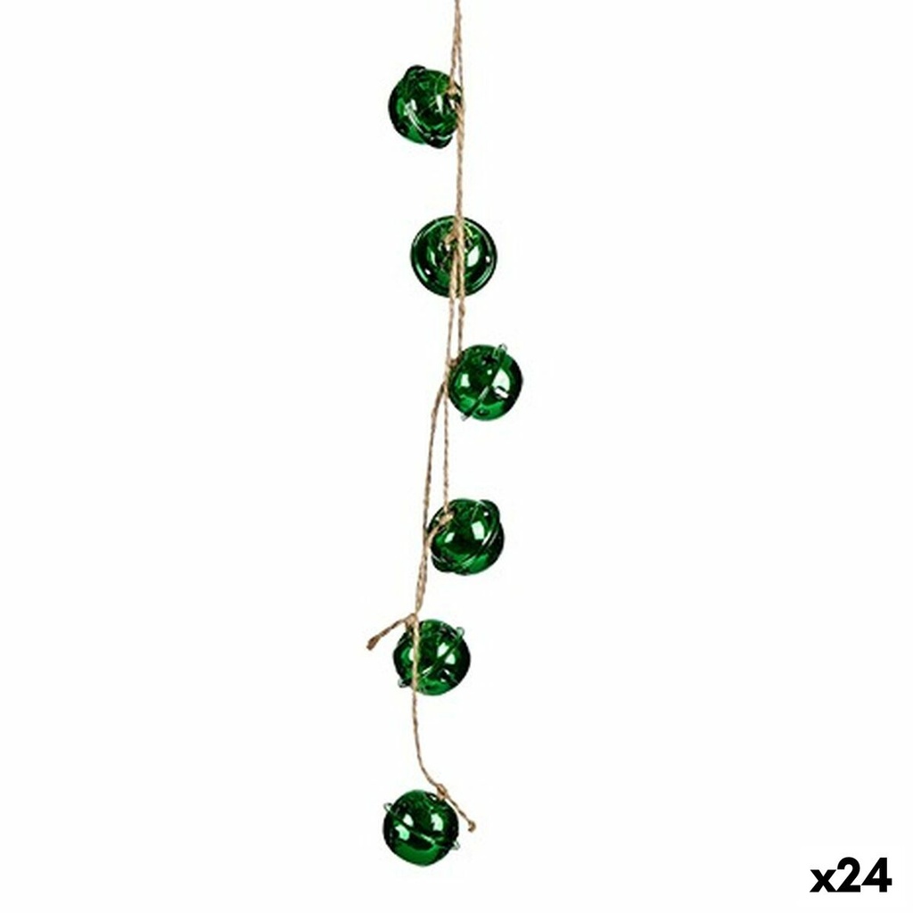 Adorno Navideño Krist+ 00547-2 Verde Plástico Cascabel 58 x 3 x 3 cm (24 Unidades)