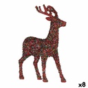 Christmas Reindeer Krist+ R201-068Z Multicolour Christmas Reindeer 15 x 45 x 30 cm Glitter (8 Units)