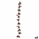 Christmas garland Krist+ B9M-1007B Green Plastic Red fruits 15 x 7,5 x 156 cm Branch (6 Units)