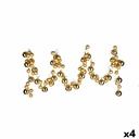 Guirnalda de Navidad Bolas de Navidad Luz LED 2,36 m Dorado PVC (4 Unidades)