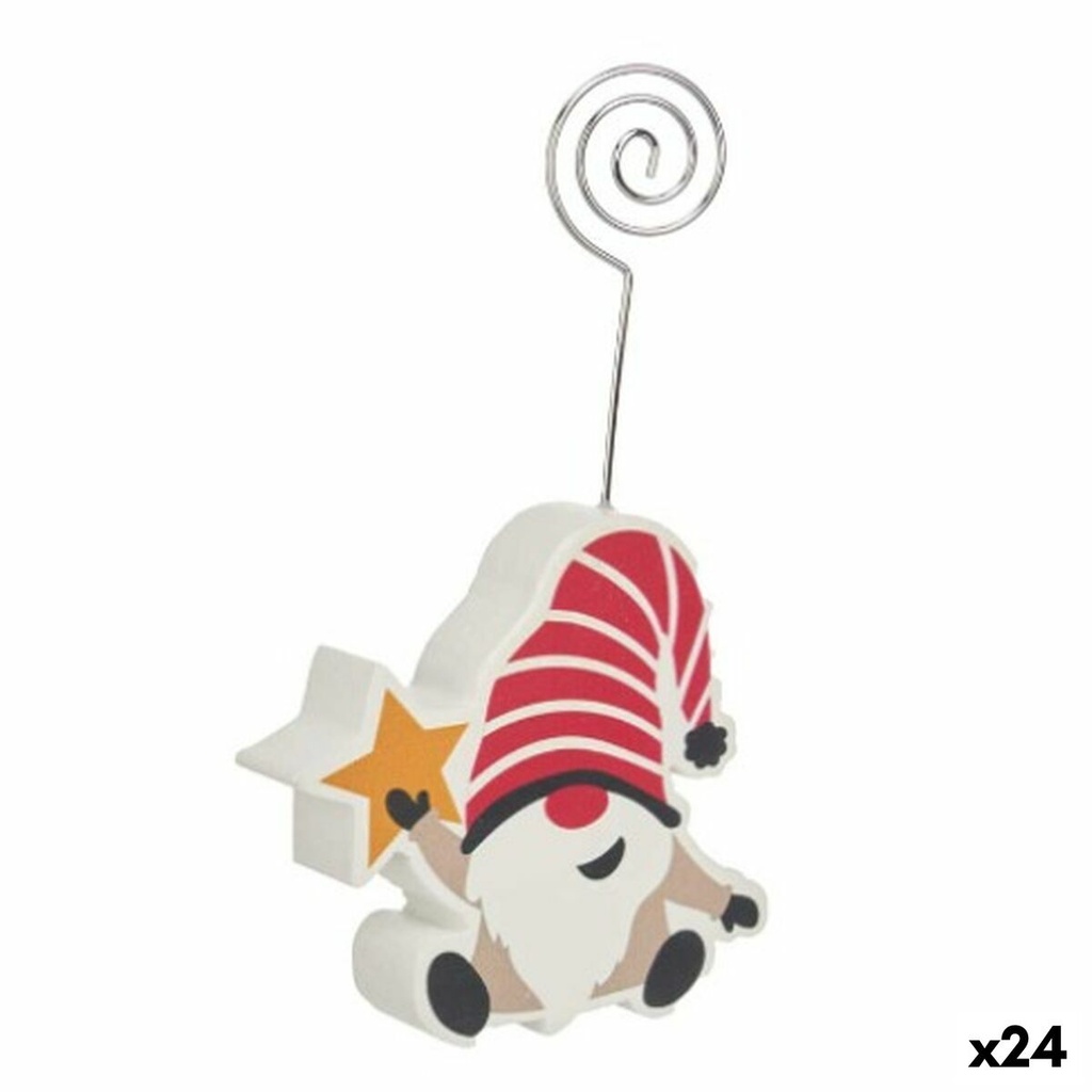 Christmas bauble Krist+ 21XD75420 Blue White Red Grey Multicolour Golden Gnome Christmas star 8,5 x 15,5 x 2 cm 8,5 x 15 x 2 cm 