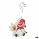 Christmas bauble Krist+ 21XD75420 Blue White Red Grey Multicolour Golden Gnome Christmas star 8,5 x 15,5 x 2 cm 8,5 x 15 x 2 cm 