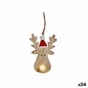 Adorno Navideño Reno Marrón Madera 7,5 x 2,5 x 17 cm (24 Unidades)