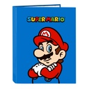 Carpeta de anillas Super Mario Play Azul Rojo A4 26.5 x 33 x 4 cm
