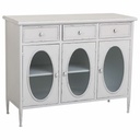 Sideboard Alexandra House Living White Metal Glass 40 x 80 x 100 cm