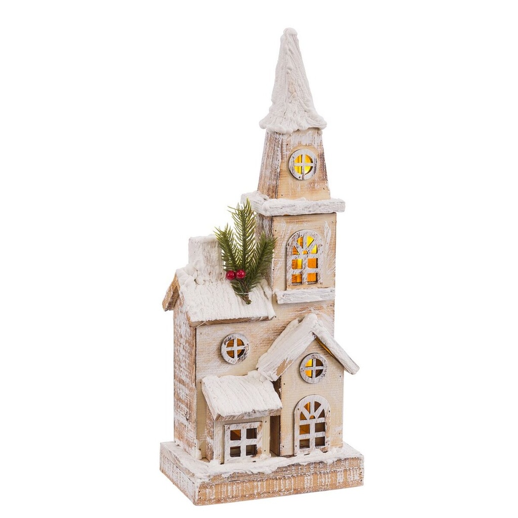 Decoración luminosa Natural Iglesia 18 x 12 x 46 cm