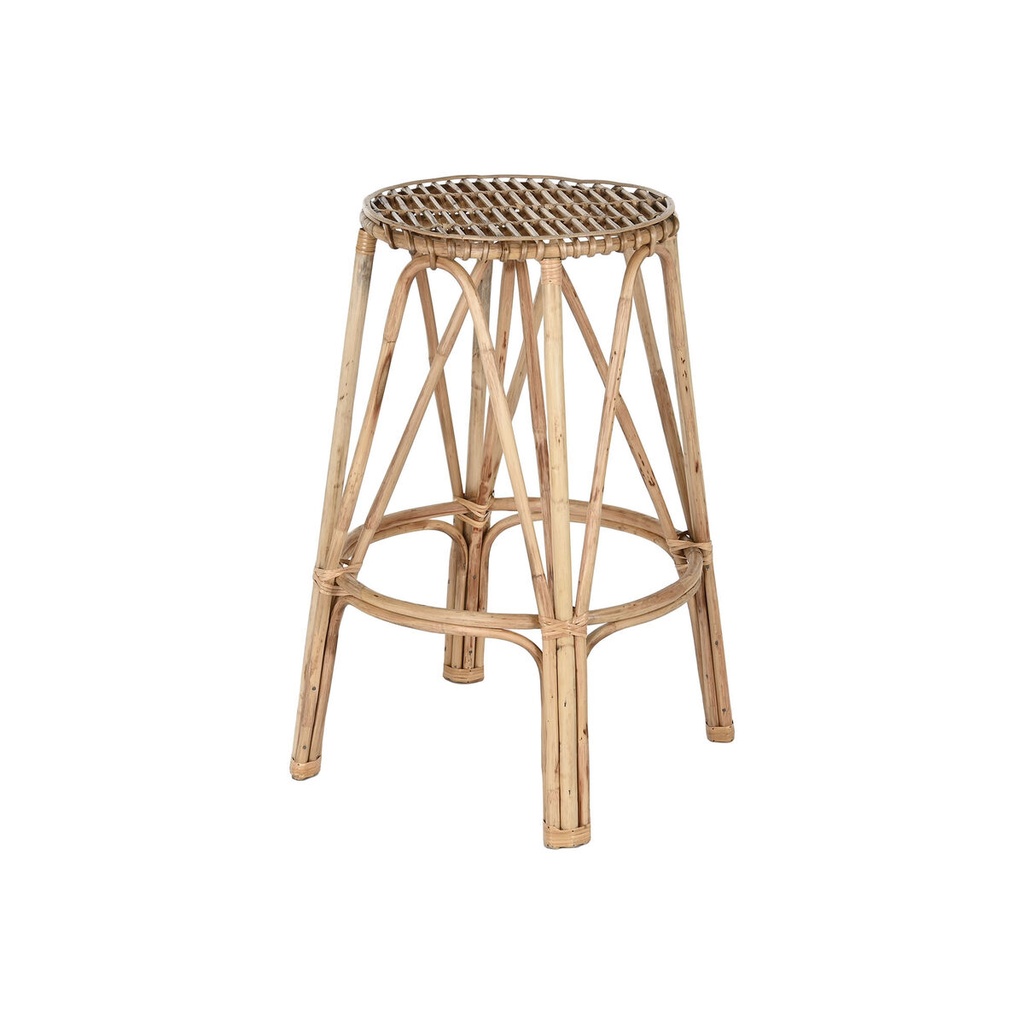 Stool Home ESPRIT Natural wicker 50 X 50 X 86 cm