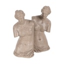 Sujetalibros Beige Poliresina 22,7 x 12,8 x 25,8 cm (2 Unidades)