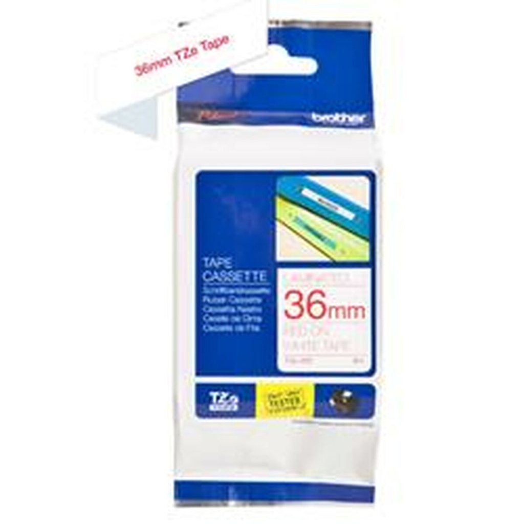 Laminated Tape for Labelling Machines Brother TZe-262 Rojo/Blanco