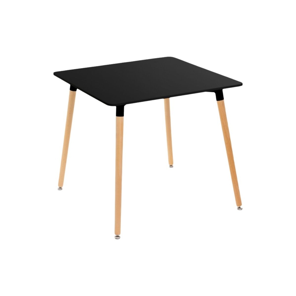 Table Black Natural 80 x 80 x 75 cm