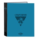 Carpeta de anillas BlackFit8 California Azul Negro A4 27 x 33 x 6 cm
