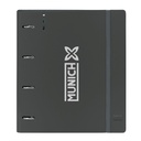 Carpeta de anillas Munich Topo Negro 27 X 32 X 4 cm