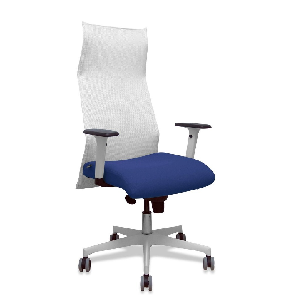 Silla de Oficina Piqueras y Crespo 54BR65G Blanco Azul oscuro Azul marino
