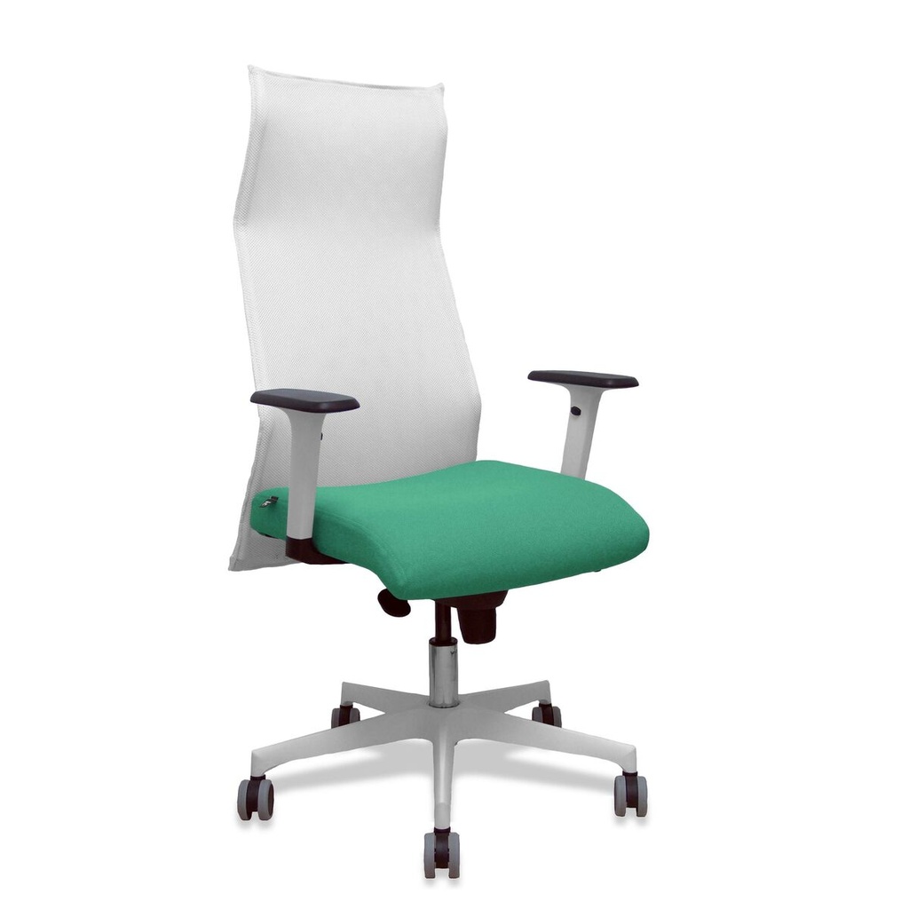 Silla de Oficina Piqueras y Crespo 54BR65G Blanco Verde Esmeralda