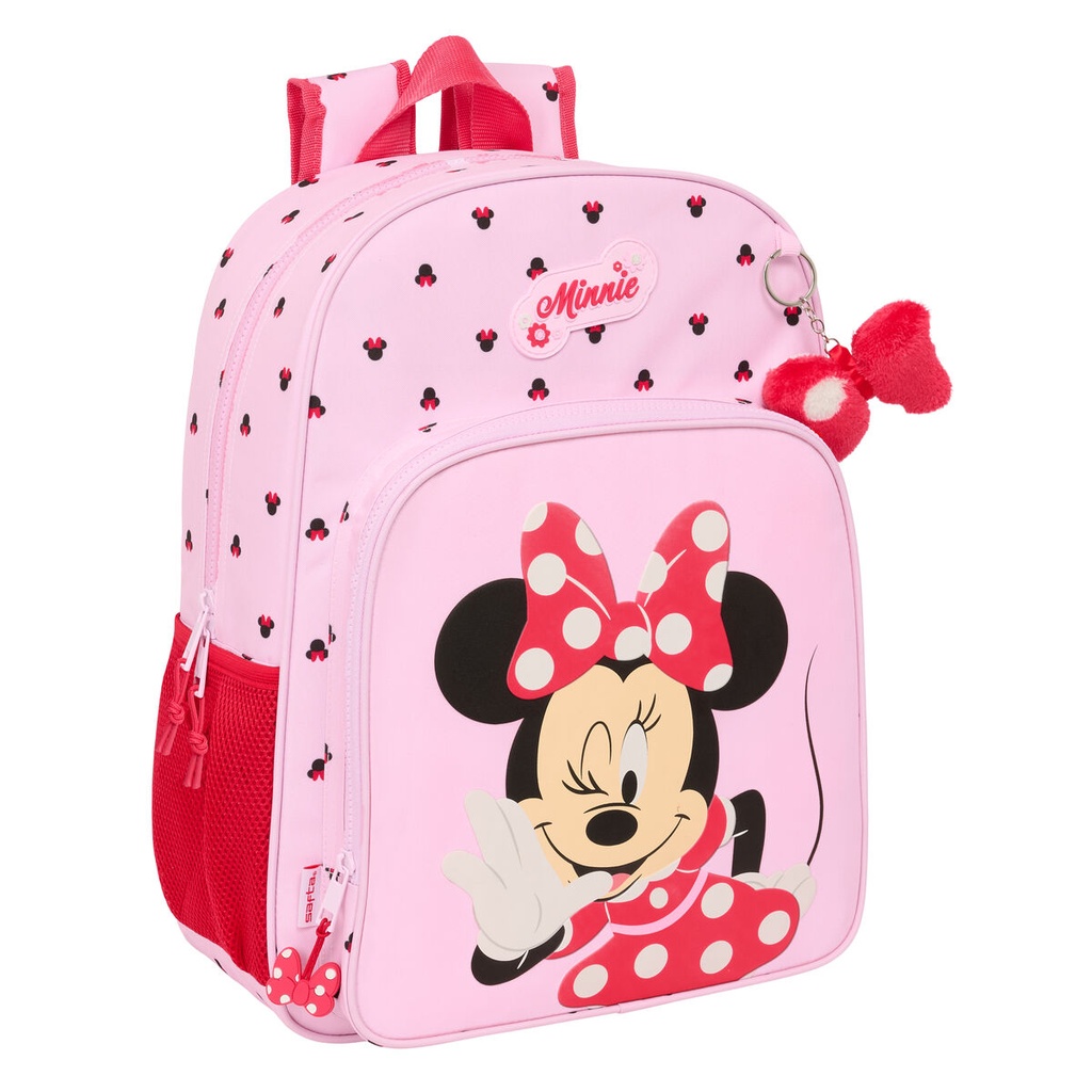 Mochila Escolar Minnie Mouse Naive Rosa 33 x 42 x 14 cm