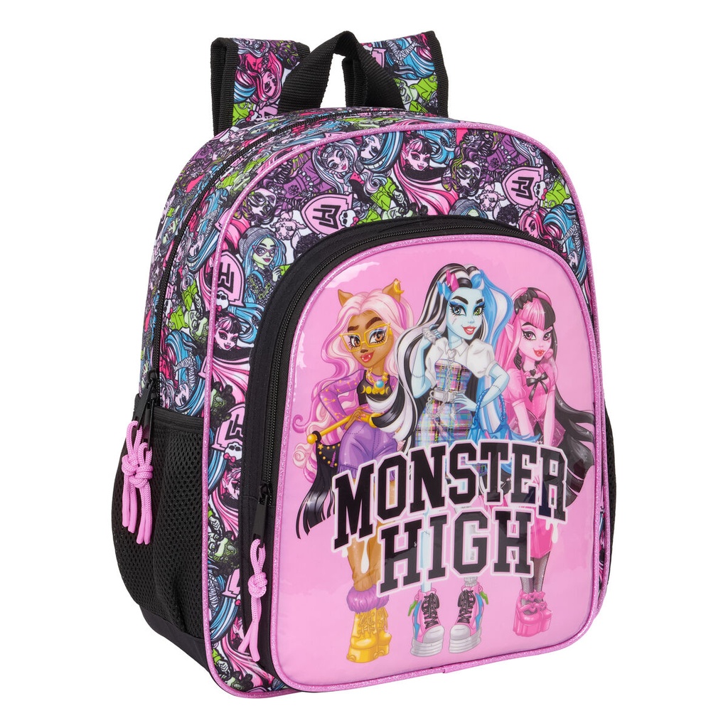School Bag Monster High Drama Multicolour 32 x 38 x 12 cm