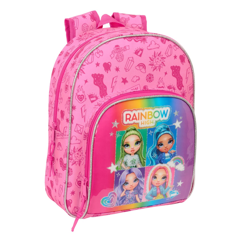 School Bag Rainbow High Shine Multicolour 28 x 34 x 10 cm