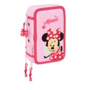 Triple Pencil Case Minnie Mouse Naive Pink 12,5 x 19,5 x 5,5 cm 37 Pieces