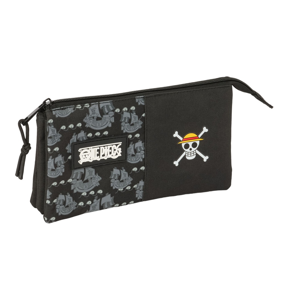 Portatodo One Piece Pirates Negro 22 x 12 x 3 cm