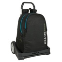Mochila Escolar con Ruedas Kelme Iron Negro 32 x 44 x 16 cm