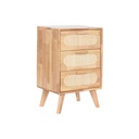 Cajonera Home ESPRIT Natural Metal Madera de caucho 40 x 30 x 63 cm
