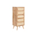 Cajonera Home ESPRIT Natural Metal Madera de caucho 40 x 30 x 78 cm