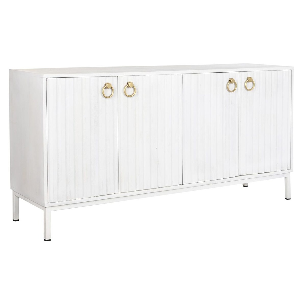Sideboard DKD Home Decor White Metal Mango wood 152 x 40 x 77 cm