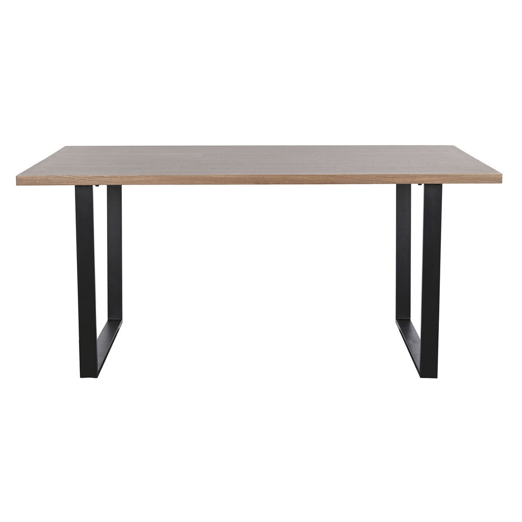 Dining Table Home ESPRIT Brown Black Iron MDF Wood 160 x 90 x 75 cm