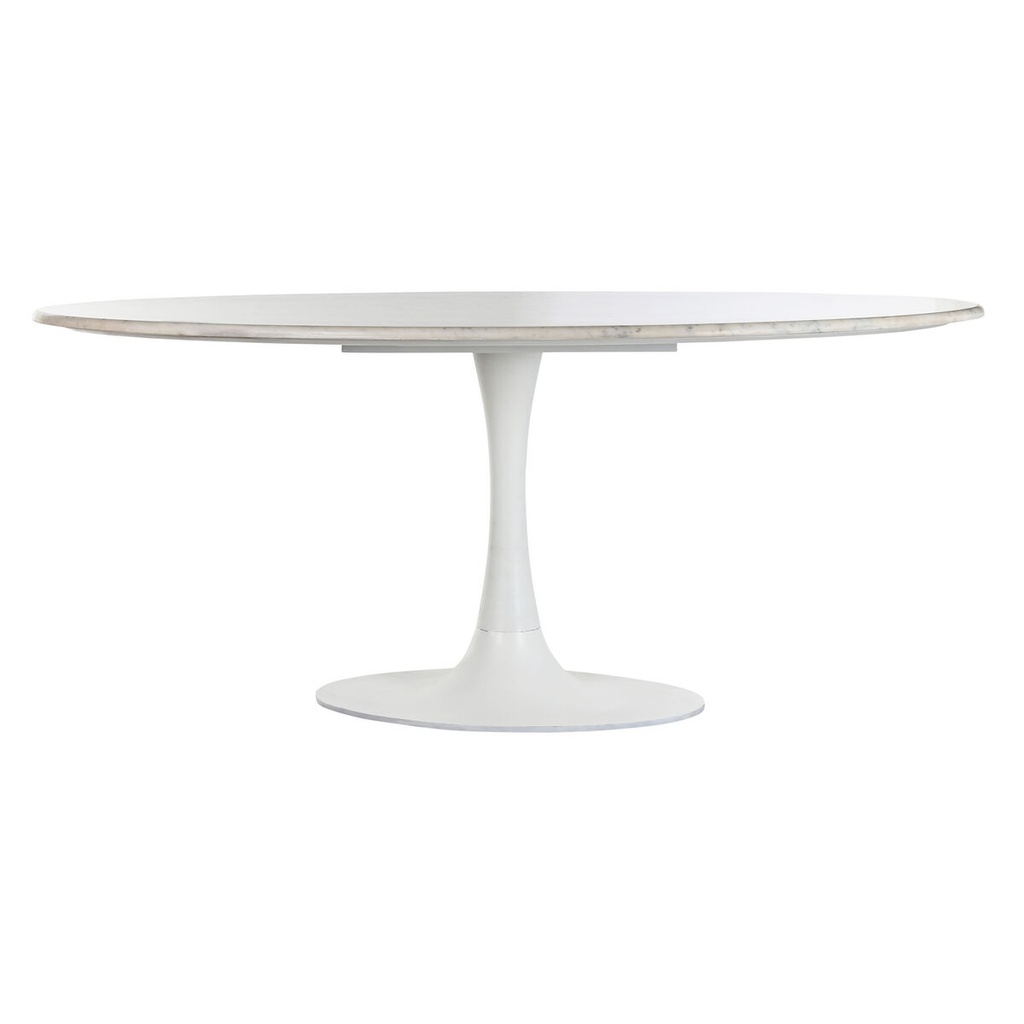 Mesa de Comedor Home ESPRIT Blanco Metal Mármol 180 x 100 x 76 cm