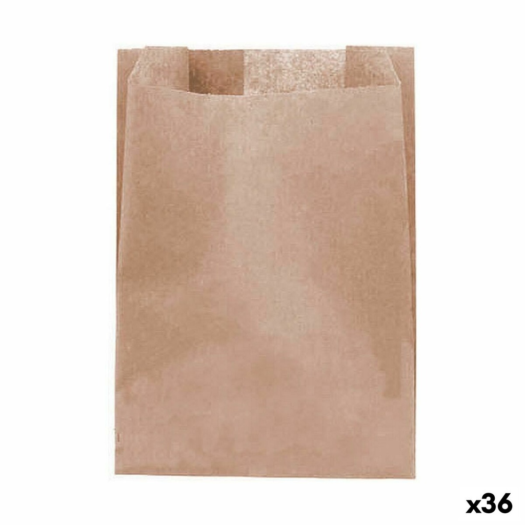 Reusable Food Bag Algon kraft paper 13 x 18 cm Disposable 25 Pieces (36 Units)