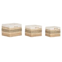 Juego de Cestas Home ESPRIT Natural Hierba marina Tropical 40 x 33 x 28 cm 3 Piezas