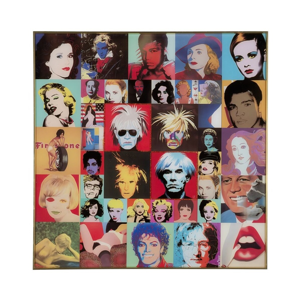 Painting Aluminium Tempered Glass 80 x 6 x 80 cm