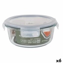 Hermetic Lunch Box Santa Clara Transparent Ø 17 cm 0,9 l (6 Units)