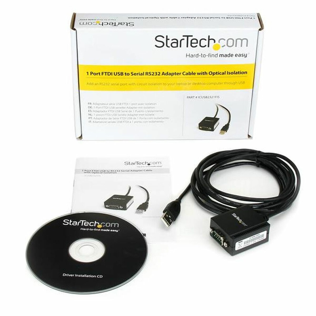 Adaptador USB a RS232 Startech ICUSB2321FIS         Negro