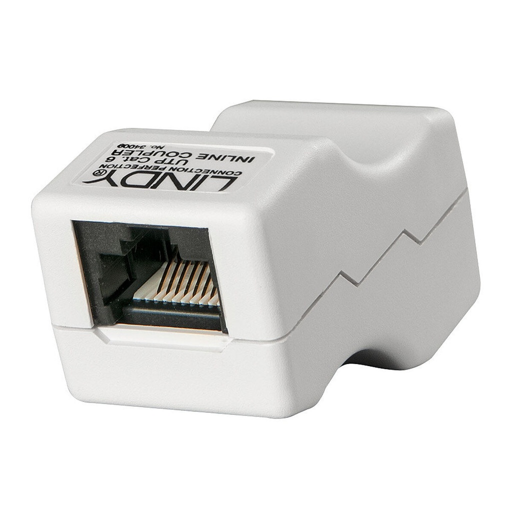 Adaptador RJ45 LINDY 34009 Blanco Gris 1 unidad