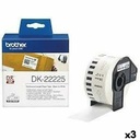 Papel Continuo para Impresoras Brother DK-22225 Blanco 38 mm x 30,48 m Negro/Blanco (3 Unidades)