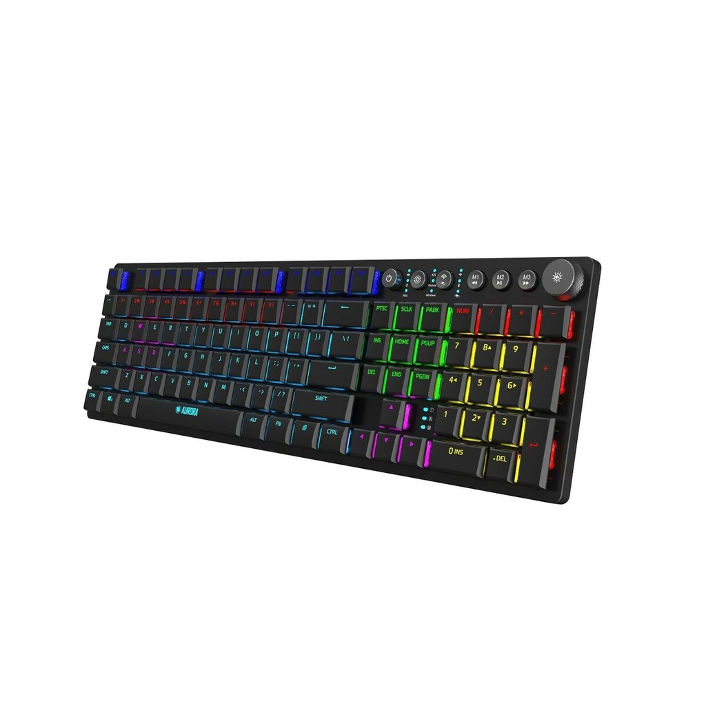 Teclado Ibox AURORA K-6 Negro Inglés QWERTY