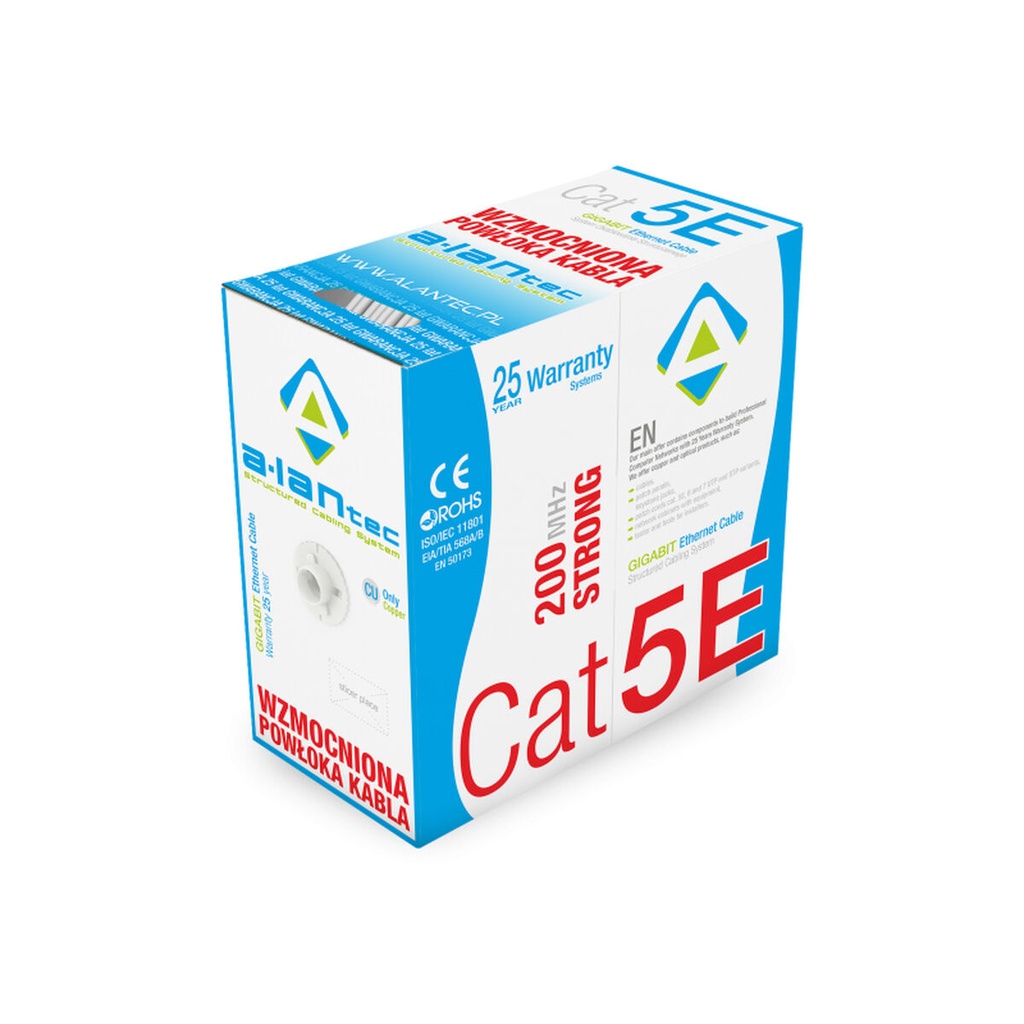 Cable de Red Rígido UTP Categoría 5e Alantec KIU5STR305 305 m