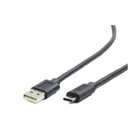 Cable USB A 2.0 a USB-C GEMBIRD CCP-USB2-AMCM-1M Negro 1 m