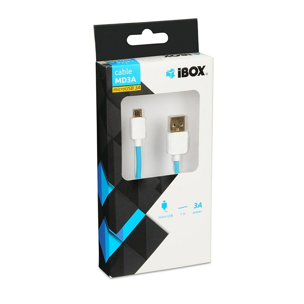 Cable USB A a USB C Ibox IKUMD3A Azul 1 m