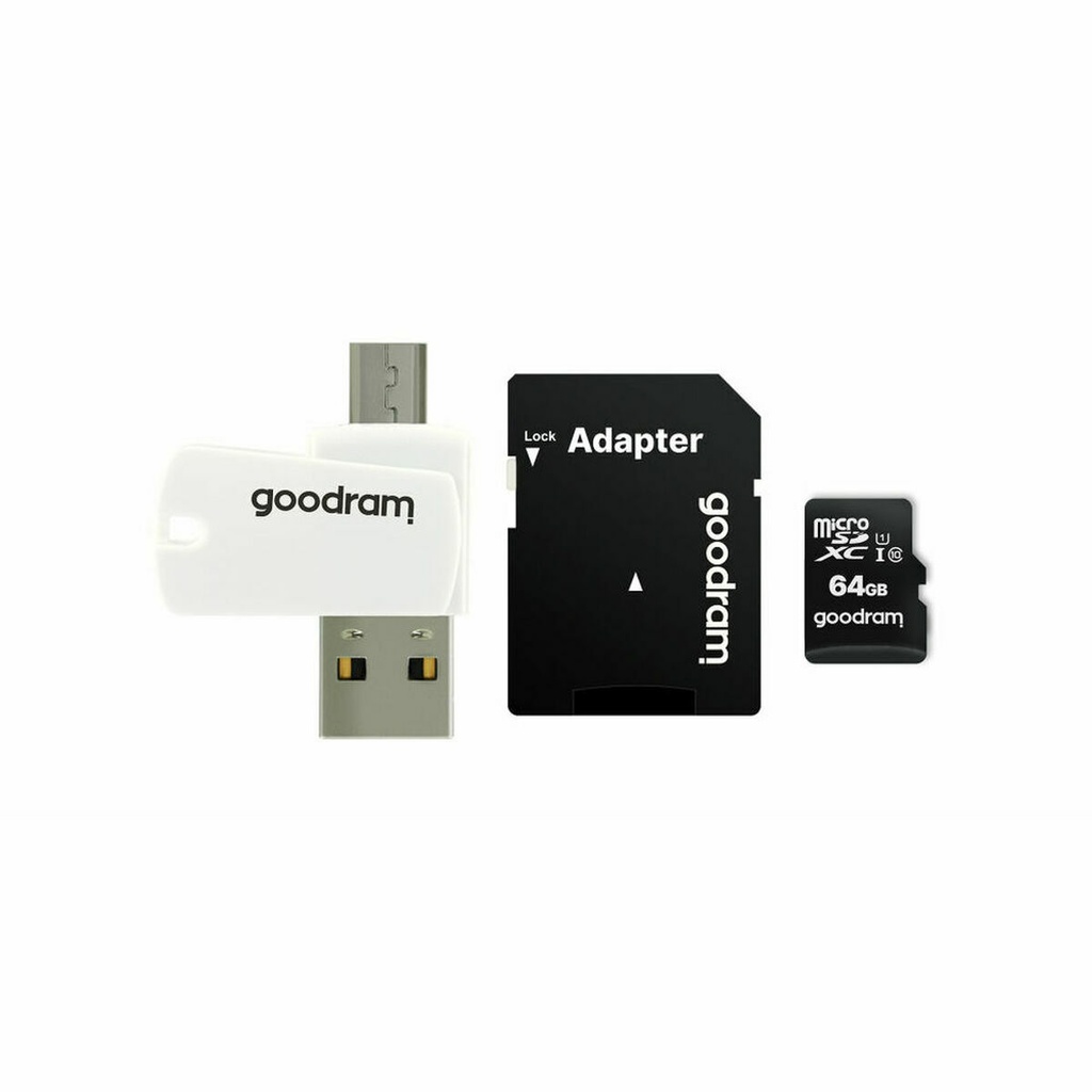 Tarjeta de Memoria Micro SD con Adaptador GoodRam M1A4 All in One 128 GB