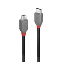 Cable USB LINDY 36892 Negro Negro/Gris 2 m