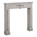 Frontal de chimenea Blanco Madera de abeto Madera MDF 105 x 17,5 x 99 cm