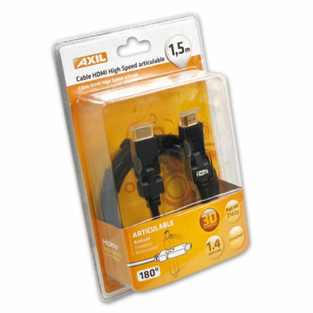 Cable HDMI Axil 1,5 m Negro Macho/Macho